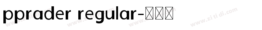 pprader regular字体转换